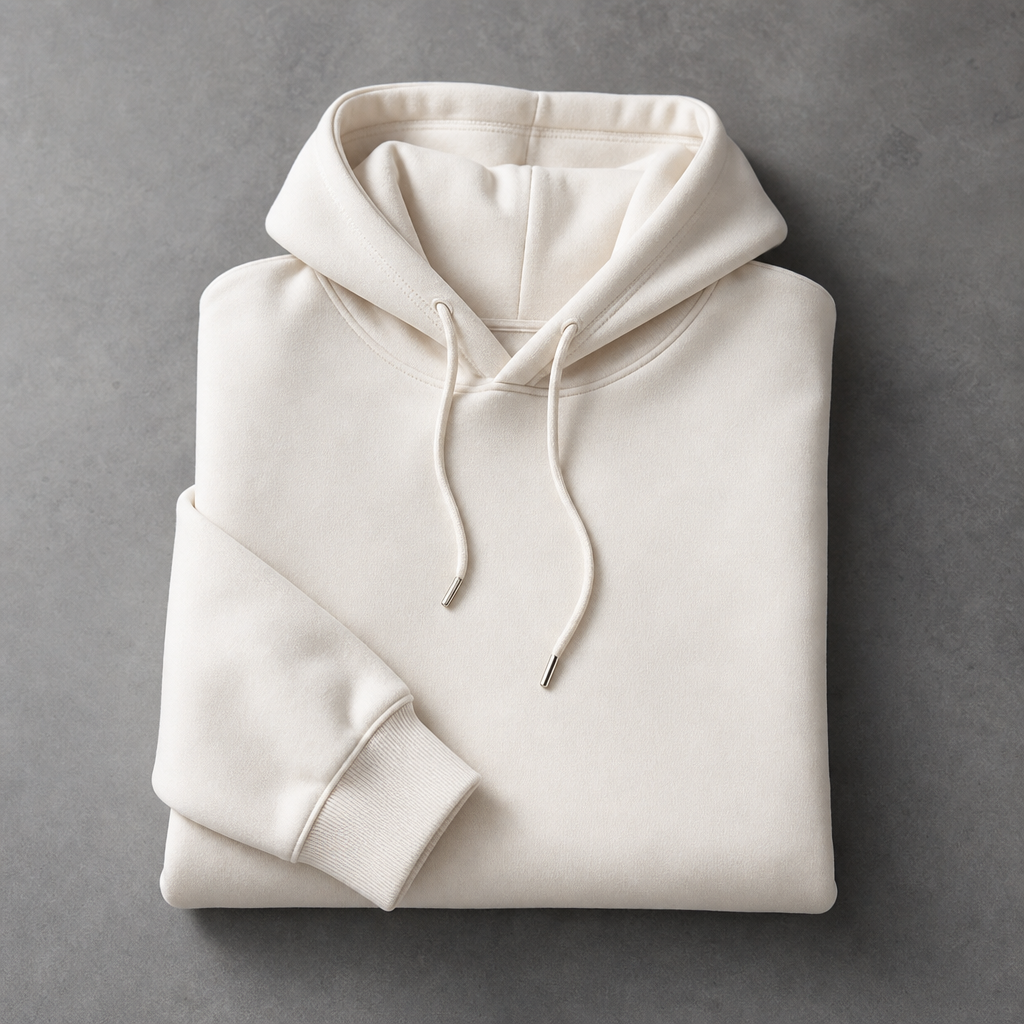 Kosha hoodie in Ivory Silk